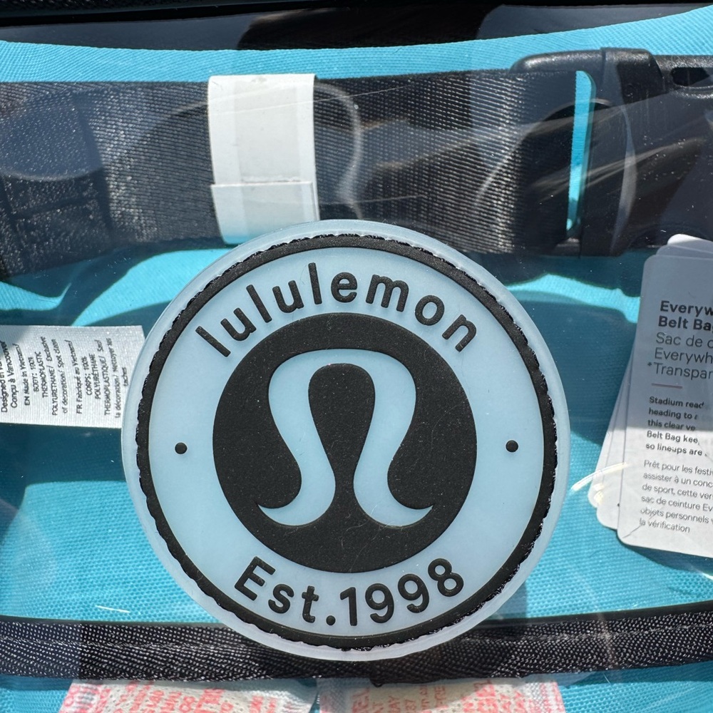 🌸SOLD 🌸lululemon athletica Black Clear belt Bag 1L NWT - Picture 4 of 4